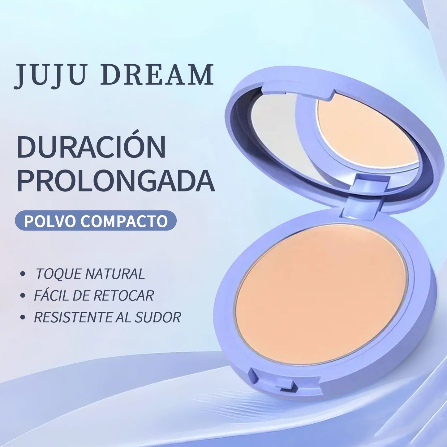 jujudream powder compact ultra-fine texture long lasting fixing and fat control