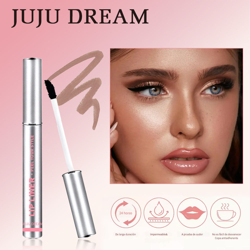 JUJUDREAM long lip gloss with detachment, waterproof lip, easy to colour lip pencils, make-up accessories for women and girls