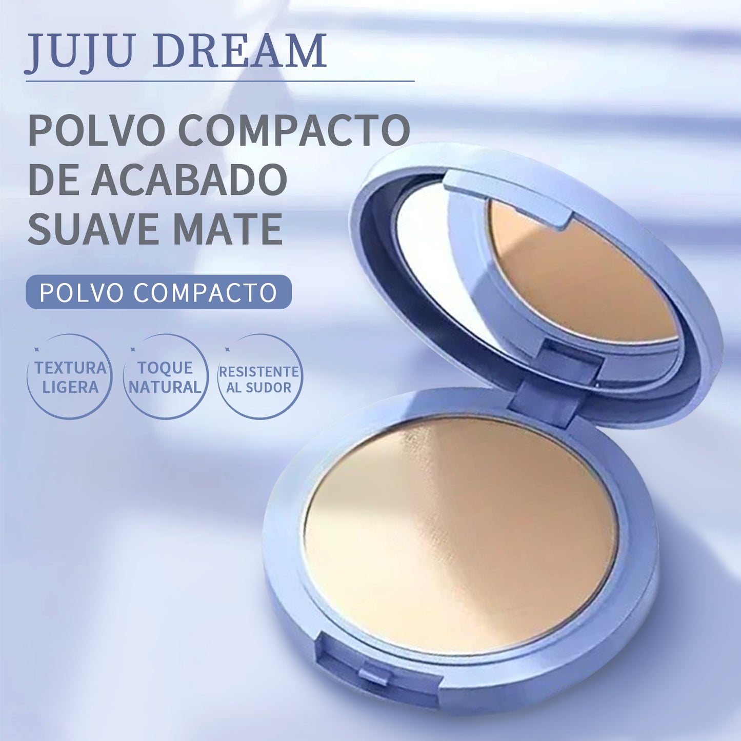 jujudream powder compact ultra-fine texture long lasting fixing and fat control