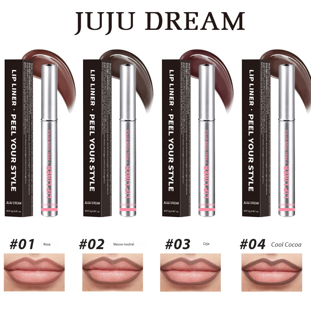JUJUDREAM long lip gloss with detachment, waterproof lip, easy to colour lip pencils, make-up accessories for women and girls