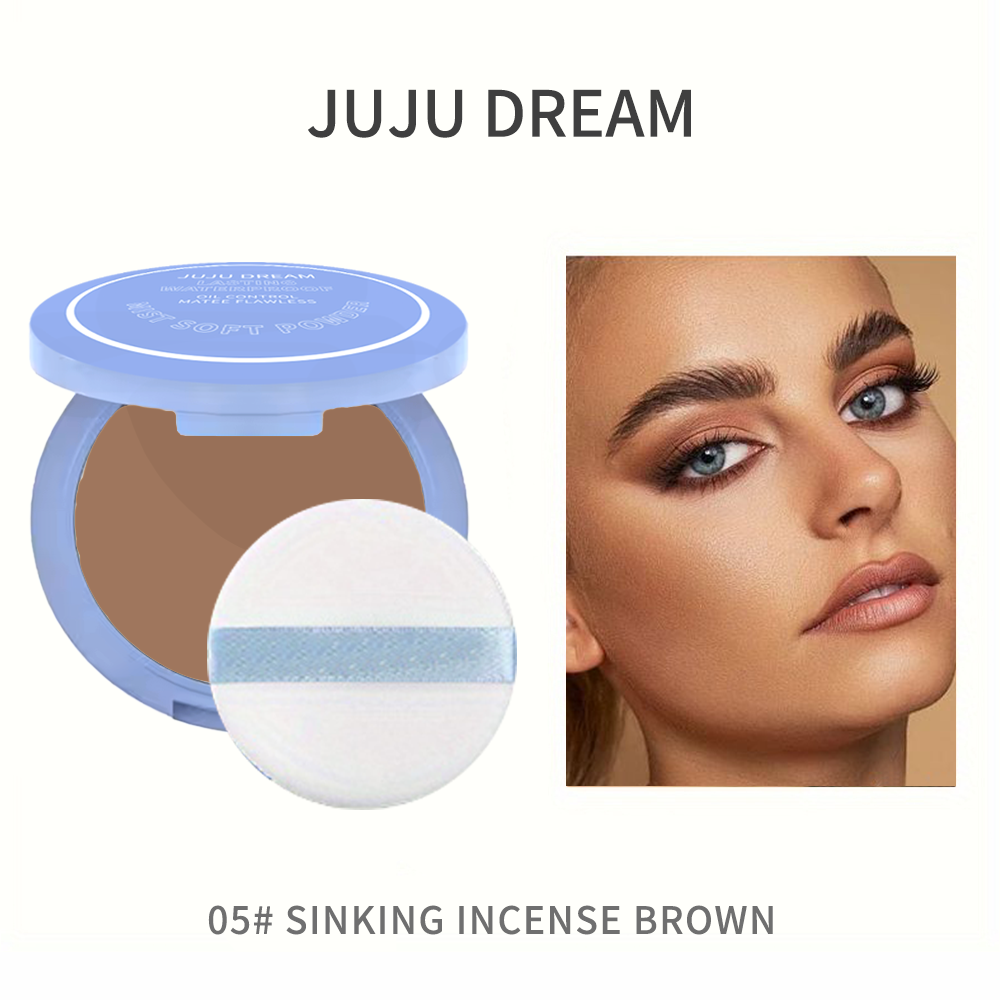 jujudream powder compact ultra-fine texture long lasting fixing and fat control