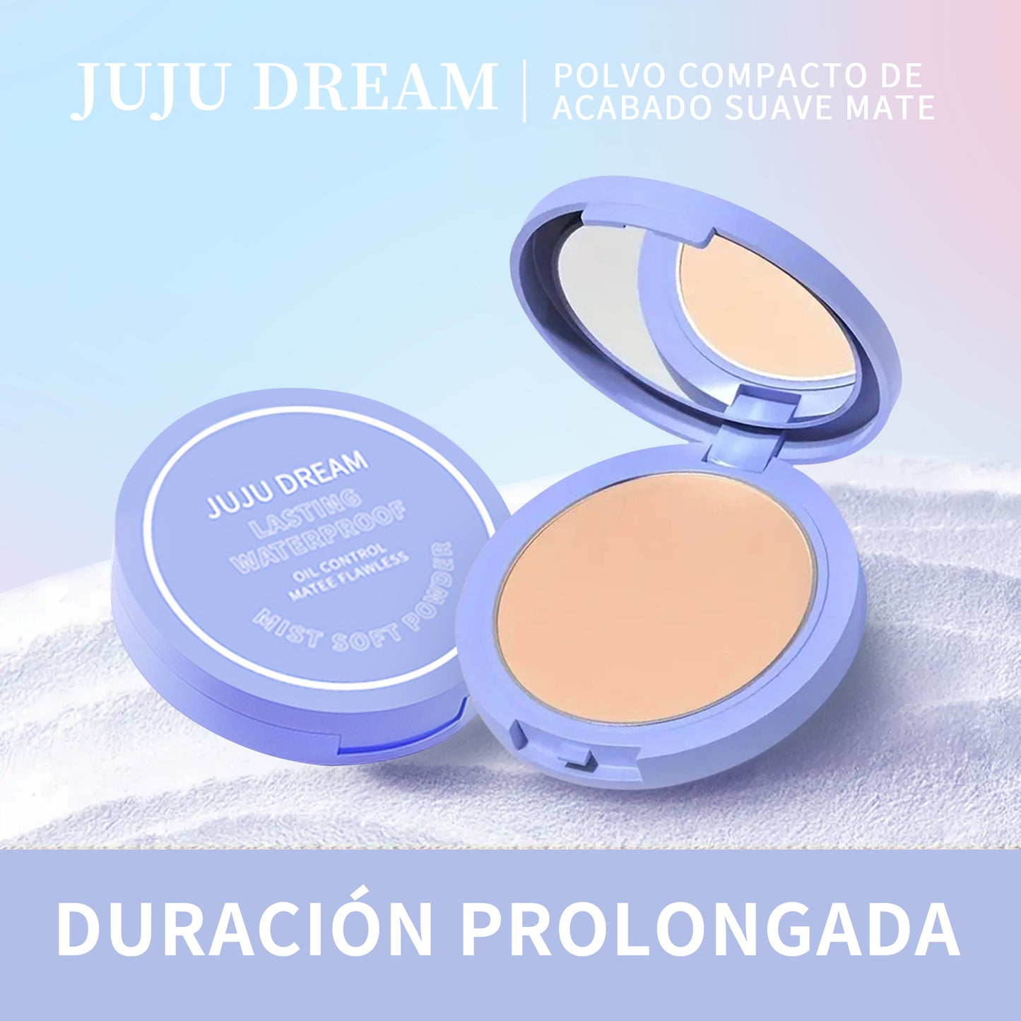 jujudream powder compact ultra-fine texture long lasting fixing and fat control