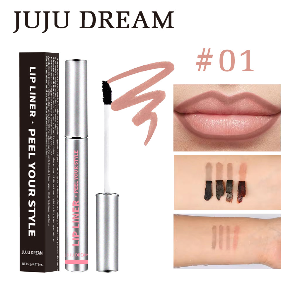 JUJUDREAM long lip gloss with detachment, waterproof lip, easy to colour lip pencils, make-up accessories for women and girls